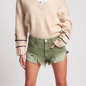 NWT ONE TEASPOON SUPER KHAKI ROLLERS DENIM SHORT 25 $110